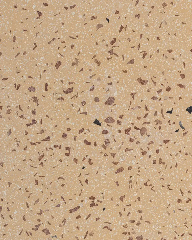 Marmo Terra terrazzo surface with exposed mineral chips